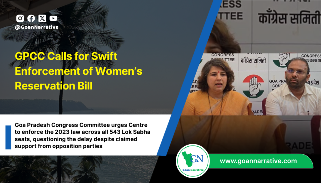 GPCC Calls for Swift Enforcement of Women’s Reservation Bill