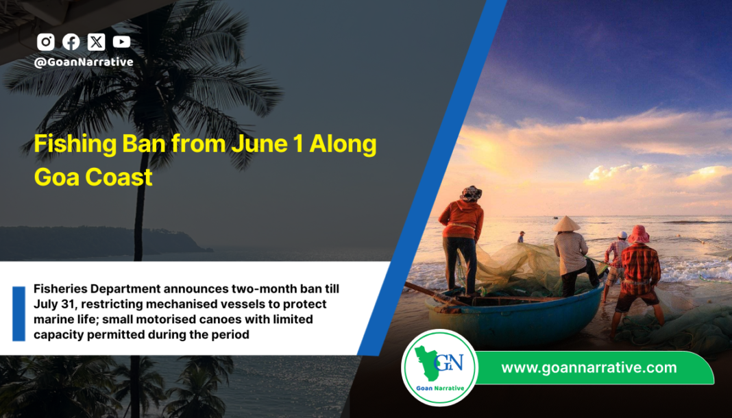 Fishing Ban from June 1 Along Goa Coast