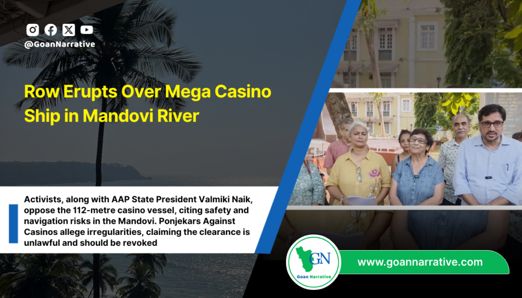 Row Erupts Over Mega Casino Ship in Mandovi River