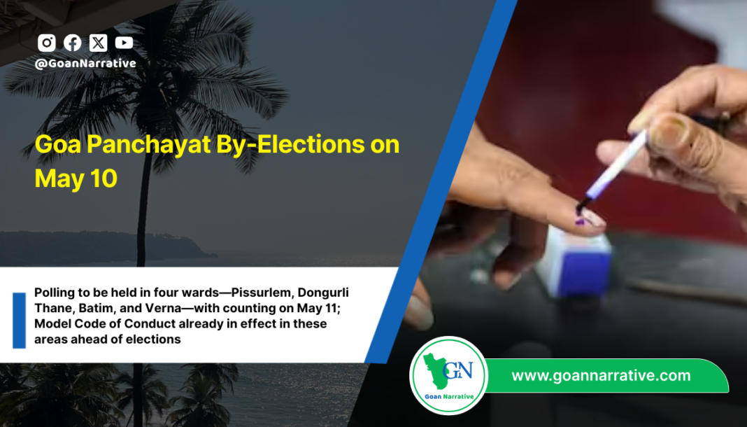 Goa Panchayat By-Elections on May 10