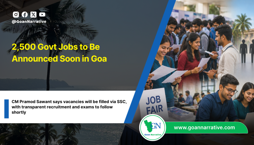 2,500 Govt Jobs to Be Announced Soon in Goa