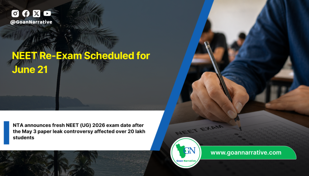 NTA announces fresh NEET (UG) 2026 exam date after the May 3 paper leak controversy affected over 20 lakh students