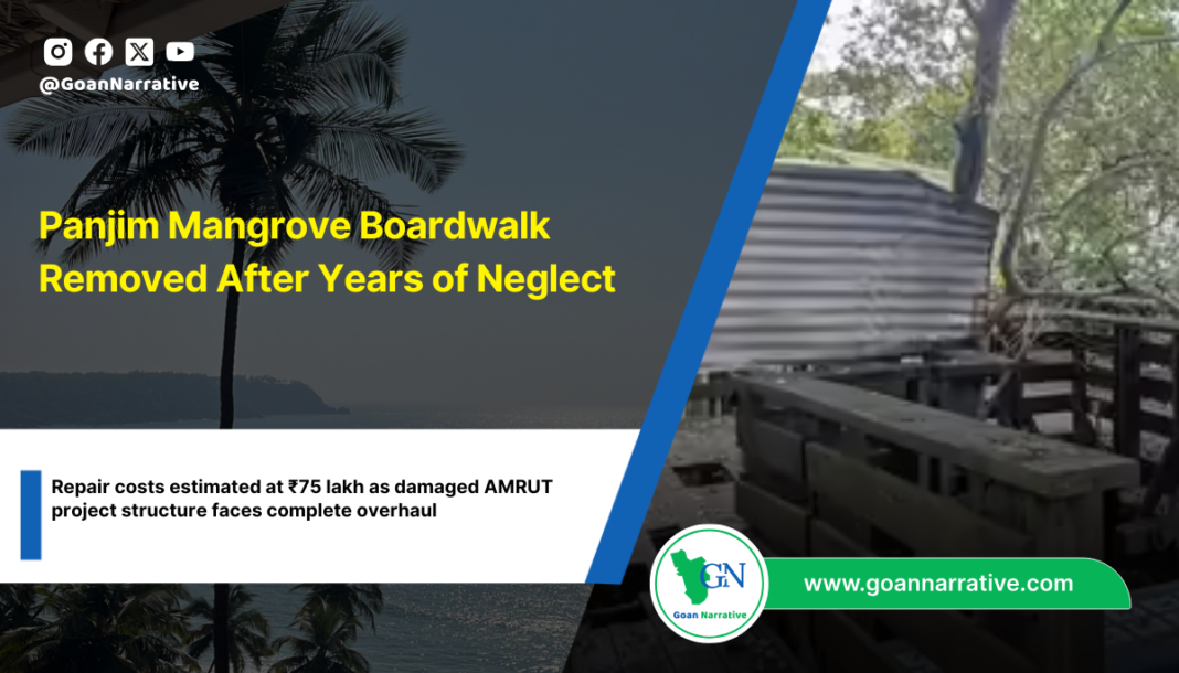 Panjim Mangrove Boardwalk Removed After Years of Neglect
