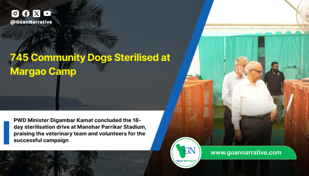745 Community Dogs Sterilised at Margao Camp