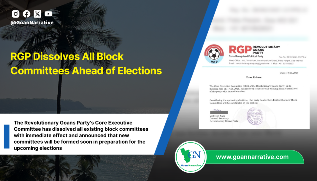 RGP Dissolves All Block Committees Ahead of Elections