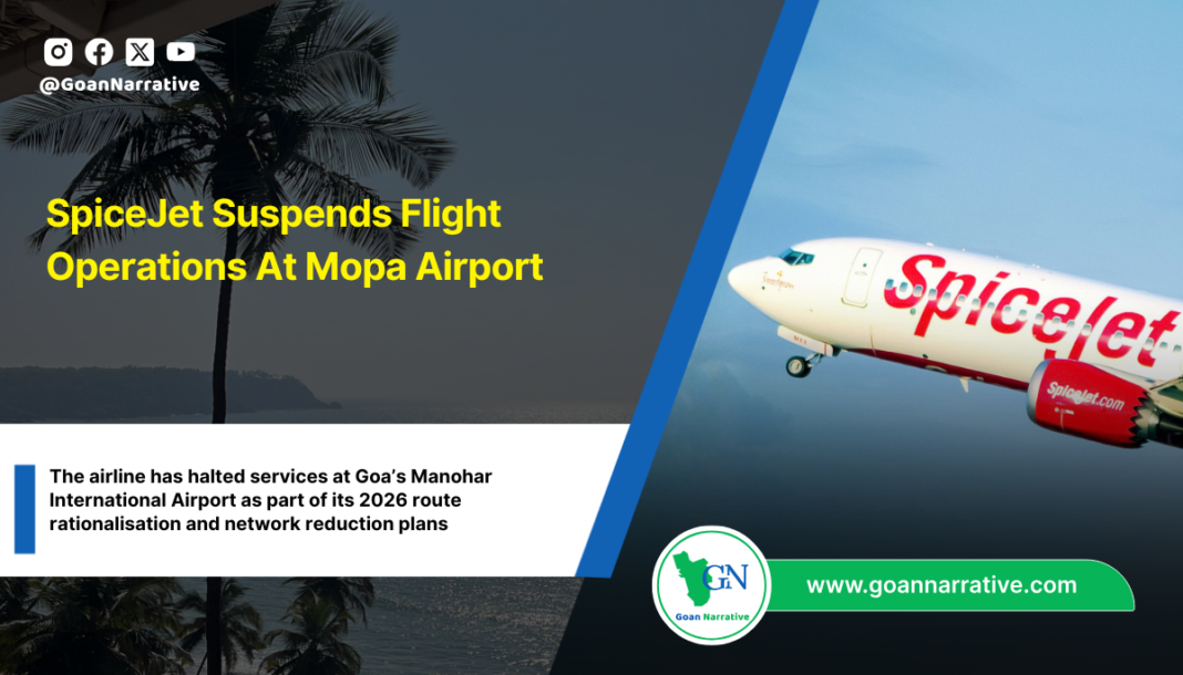 SpiceJet Suspends Flight Operations At Mopa Airport