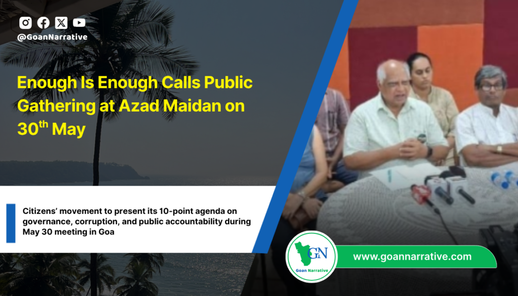 Enough Is Enough Calls Public Gathering at Azad Maidan on 30th May
