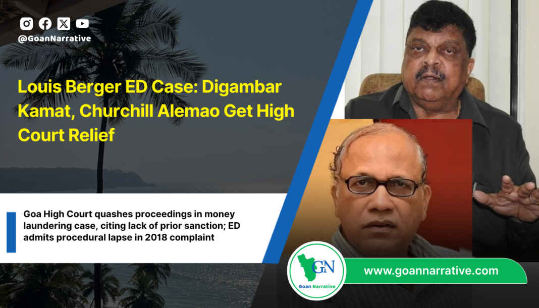 Louis Berger ED Case: Digambar Kamat, Churchill Alemao Get High Court Relief
