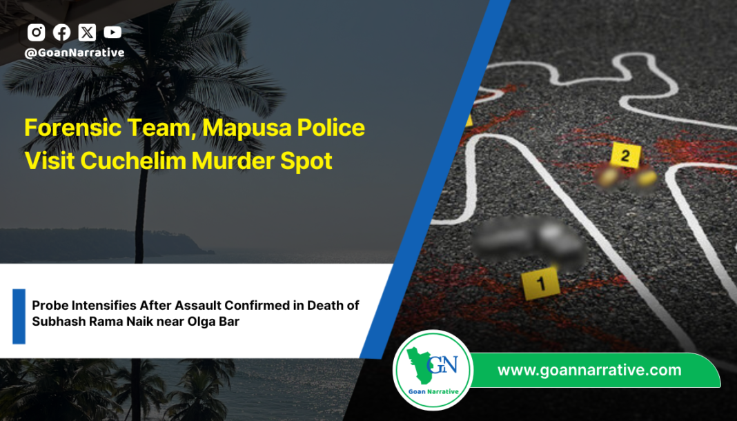 Forensic Team, Mapusa Police Visit Cuchelim Murder Spot