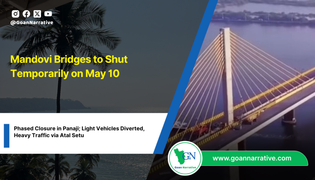 Phased Closure in Panaji; Light Vehicles Diverted, Heavy Traffic via Atal Setu