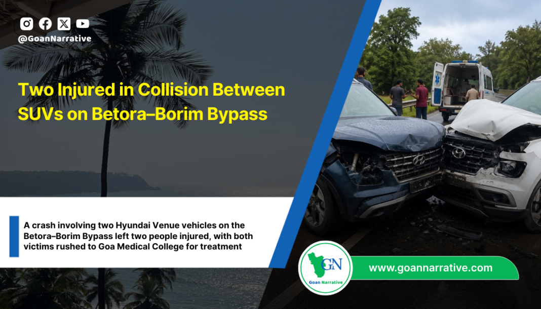 Two Injured in Collision Between SUVs on Betora–Borim Bypass