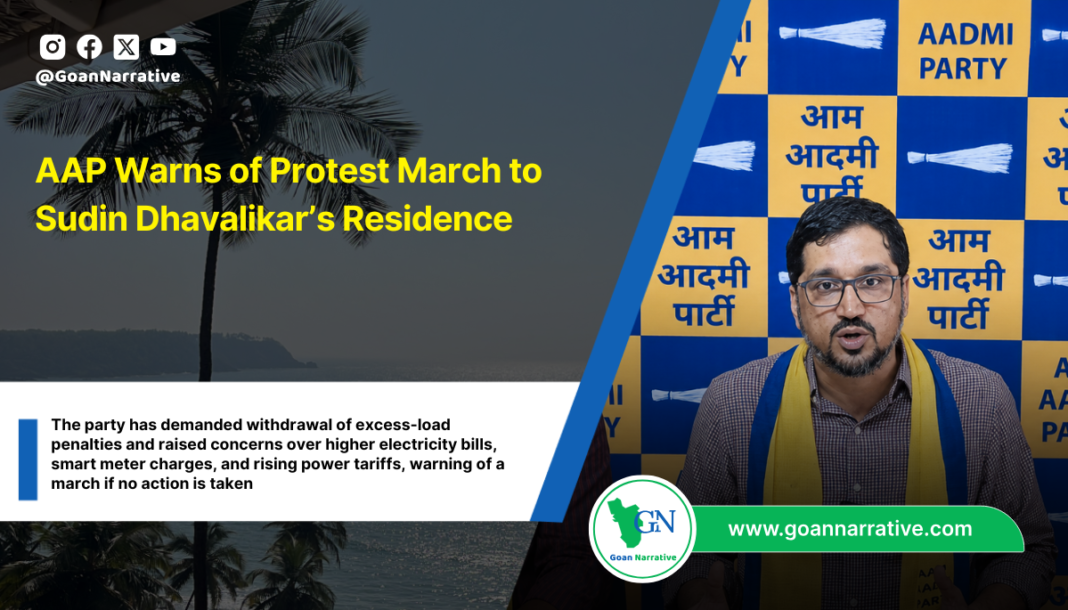 AAP Warns of Protest March to Sudin Dhavalikar’s Residence