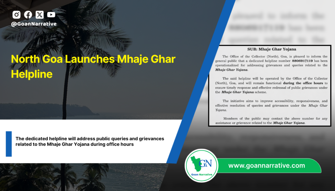 North Goa Launches Mhaje Ghar Helpline