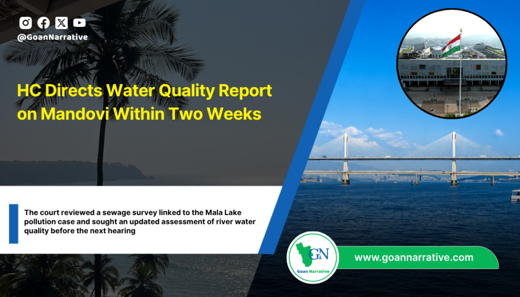 The court reviewed a sewage survey linked to the Mala Lake pollution case and sought an updated assessment of river water quality before the next hearing
