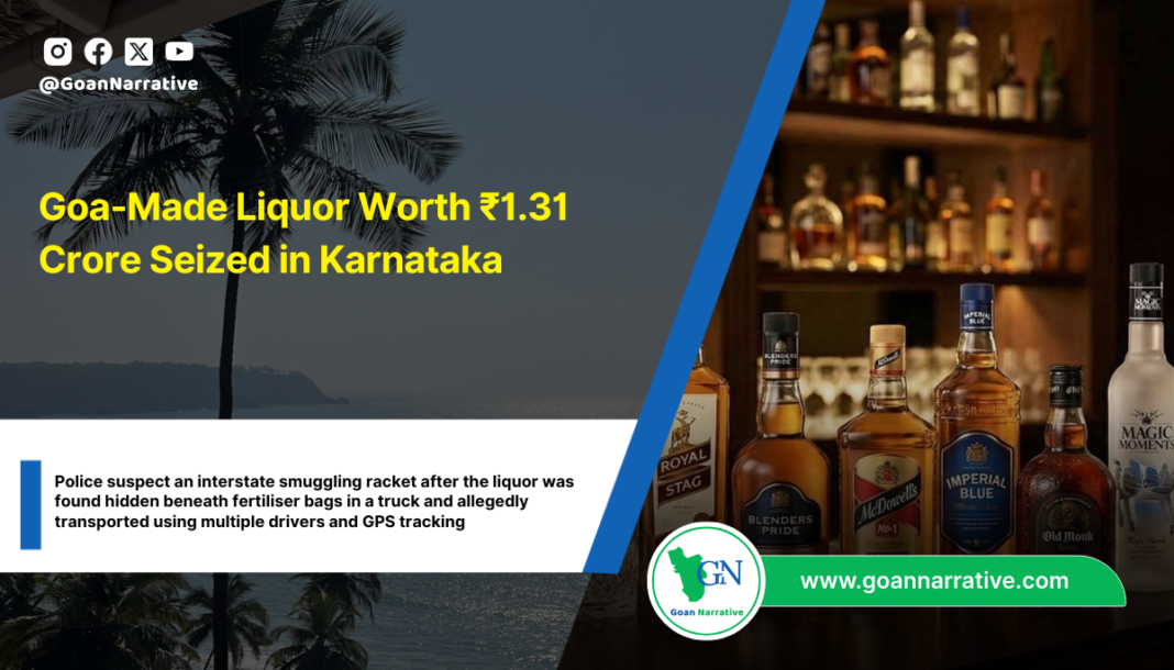 Goa-Made Liquor Worth ₹1.31 Crore Seized in Karnataka