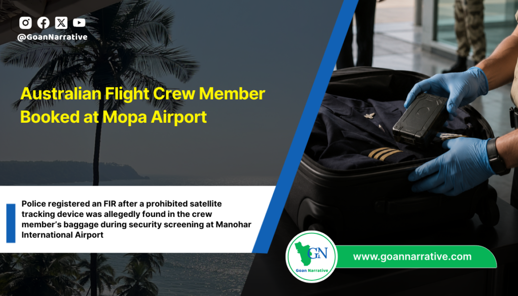 Australian Flight Crew Member Booked at Mopa Airport
