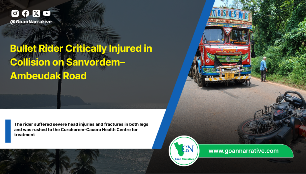 Bullet Rider Critically Injured in Collision on Sanvordem–Ambeudak Road