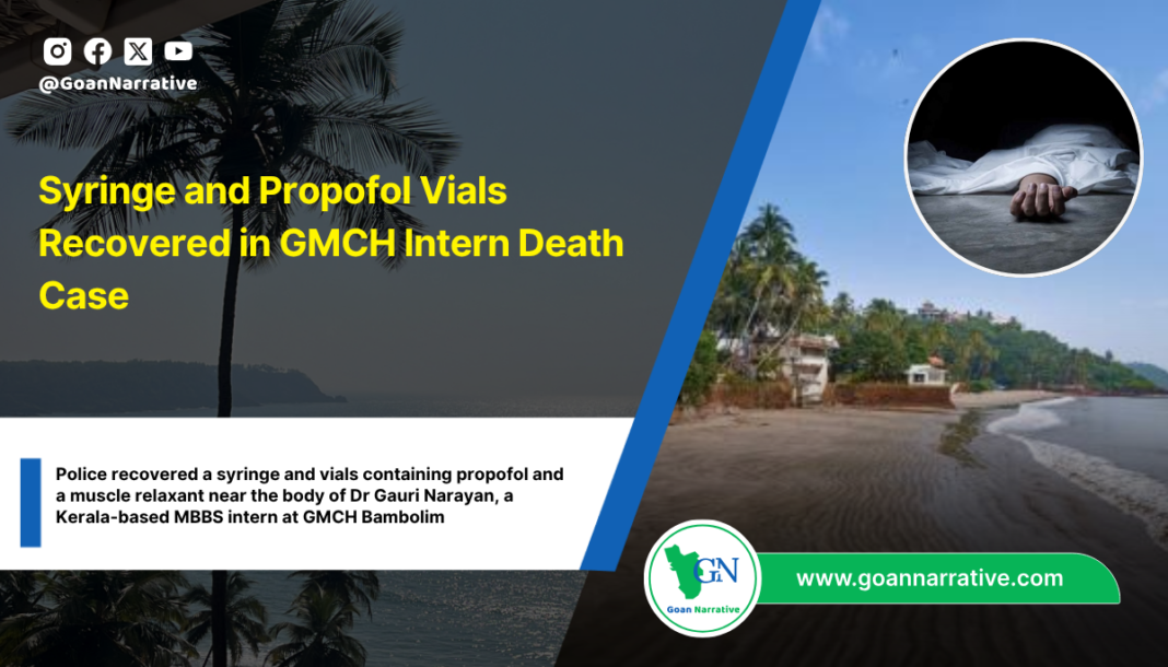 Syringe and Propofol Vials Recovered in GMCH Intern Death Case