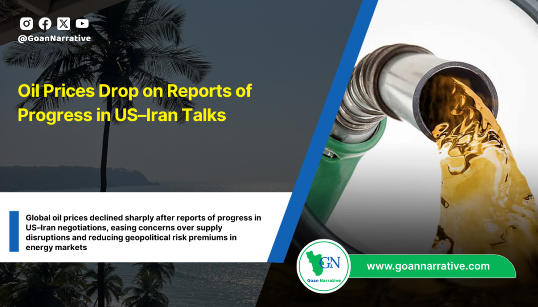 Oil Prices Drop on Reports of Progress in US–Iran Talks