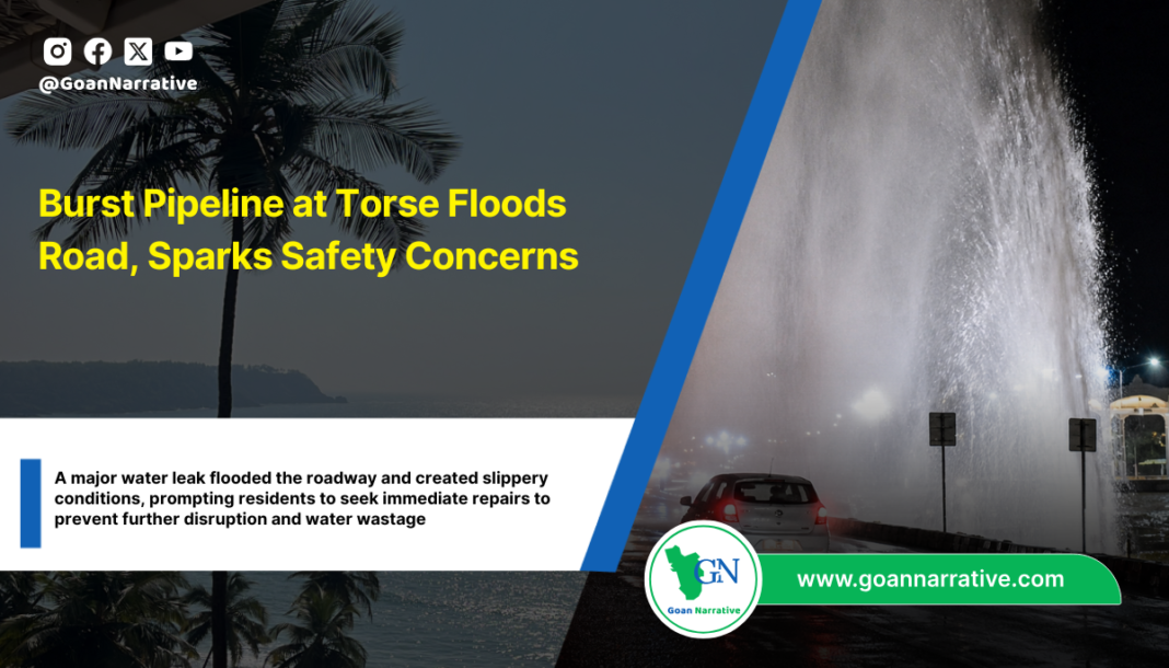 Burst Pipeline at Torse Floods Road, Sparks Safety Concerns