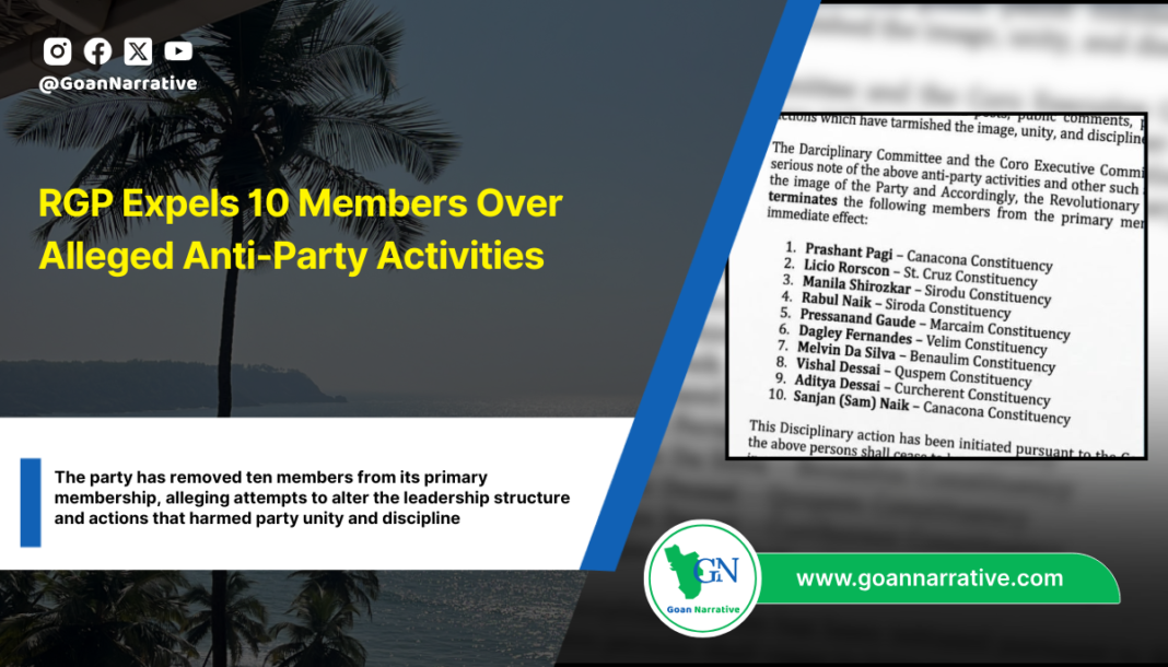RGP Expels 10 Members Over Alleged Anti-Party Activities