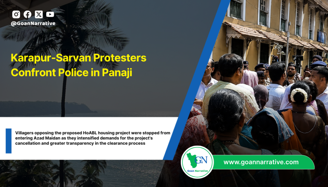 Karapur-Sarvan Protesters Confront Police in Panaji