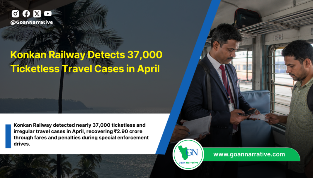 Konkan Railway Detects 37,000 Ticketless Travel Cases in April