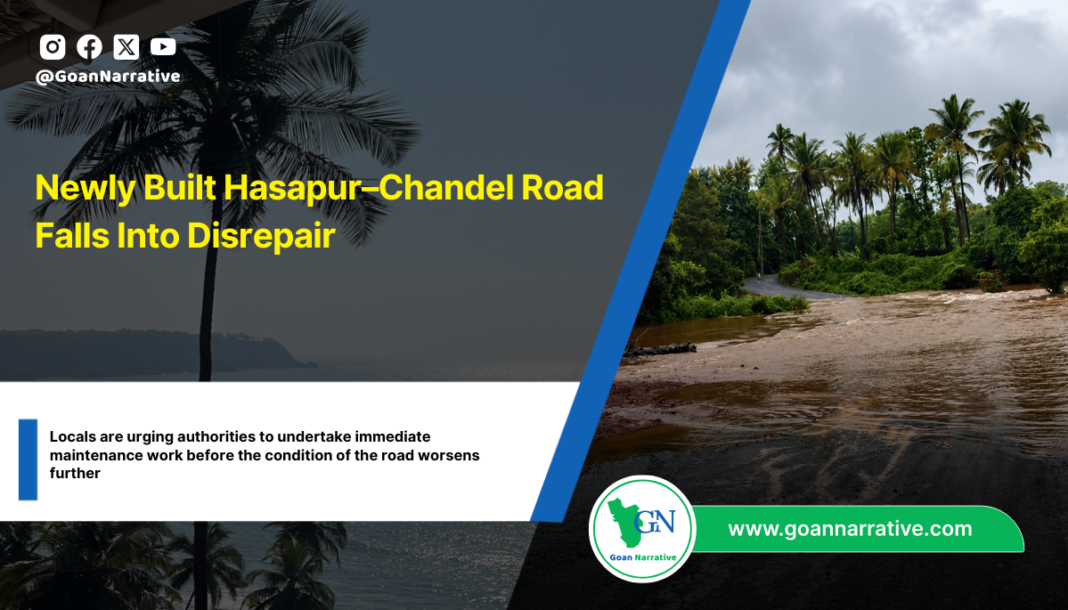 Newly Built Hasapur–Chandel Road Falls Into Disrepair