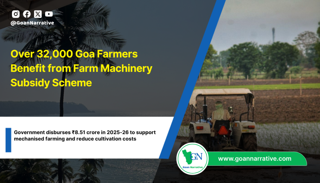 Over 32,000 Goa Farmers Benefit from Farm Machinery Subsidy Scheme