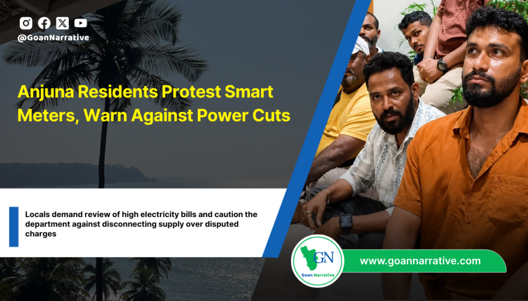 Anjuna Residents Protest Smart Meters, Warn Against Power Cuts