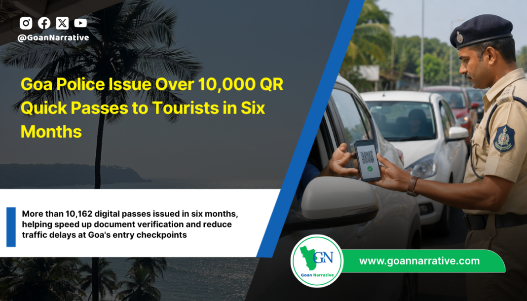 Goa Police Issue Over 10,000 QR Quick Passes to Tourists in Six Months