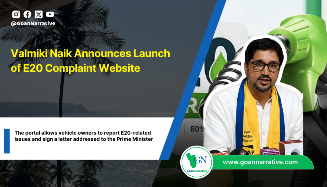 Valmiki Naik Announces Launch of E20 Complaint Website
