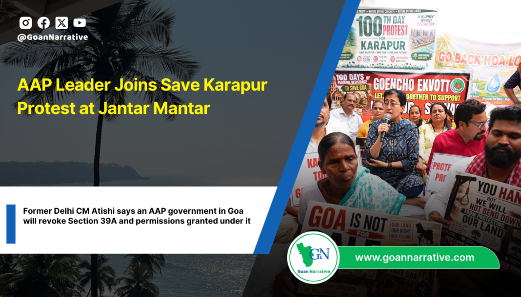 AAP Leader Joins Save Karapur Protest at Jantar Mantar