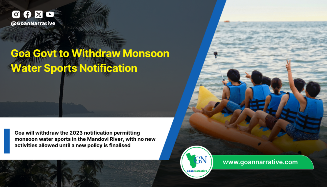 Goa Govt to Withdraw Monsoon Water Sports Notification
