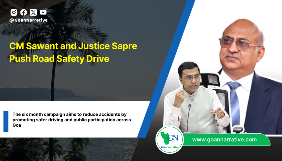 The six month campaign aims to reduce accidents by promoting safer driving and public participation across Goa