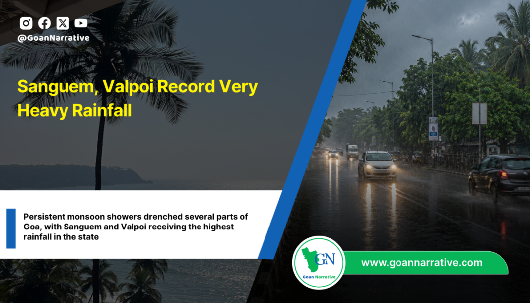 Sanguem, Valpoi Record Very Heavy Rainfall