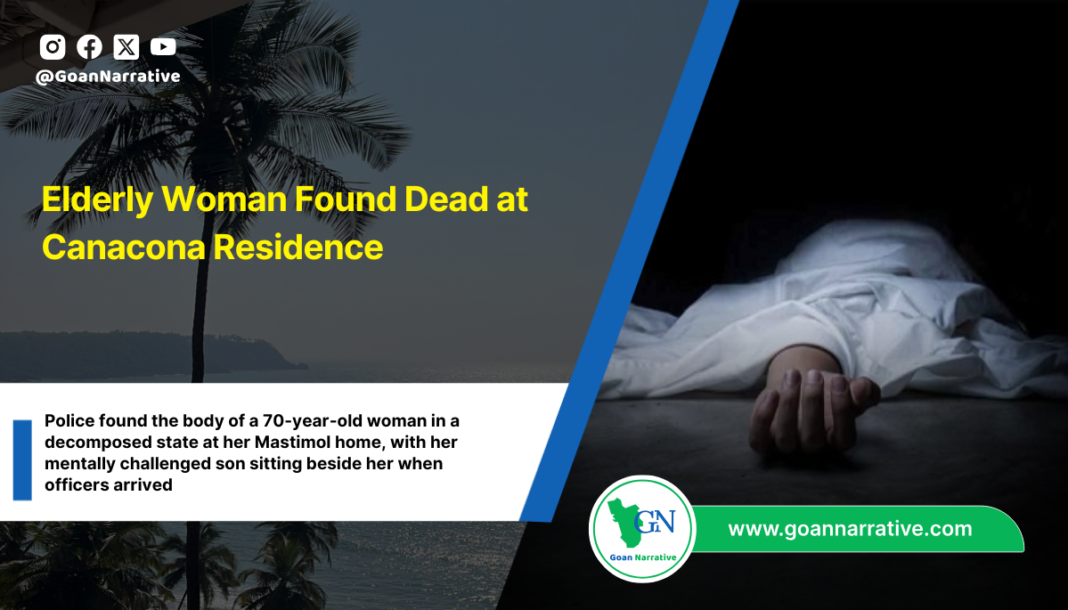 Elderly Woman Found Dead at Canacona Residence