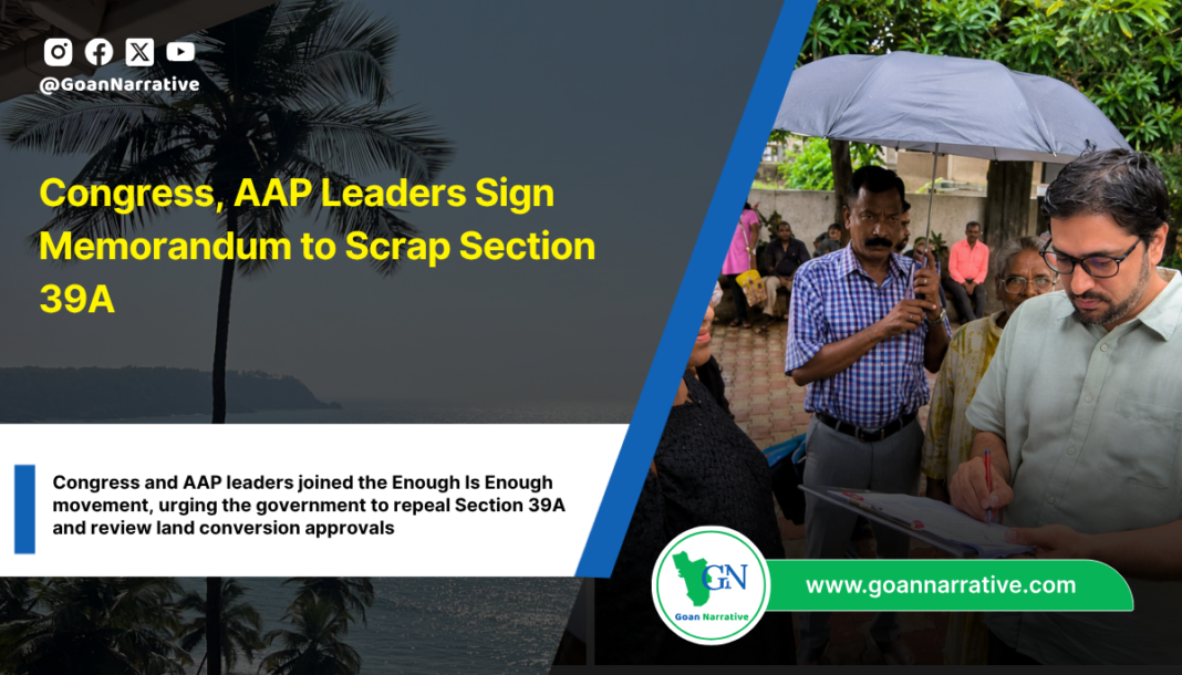 Congress, AAP Leaders Sign Memorandum to Scrap Section 39A