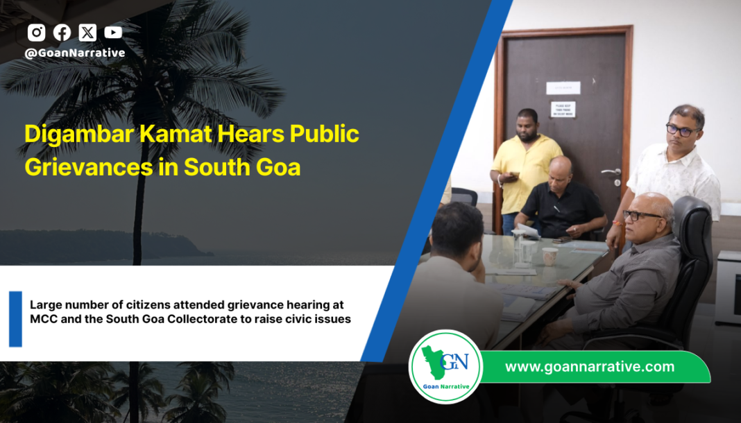 Digambar Kamat Hears Public Grievances in South Goa