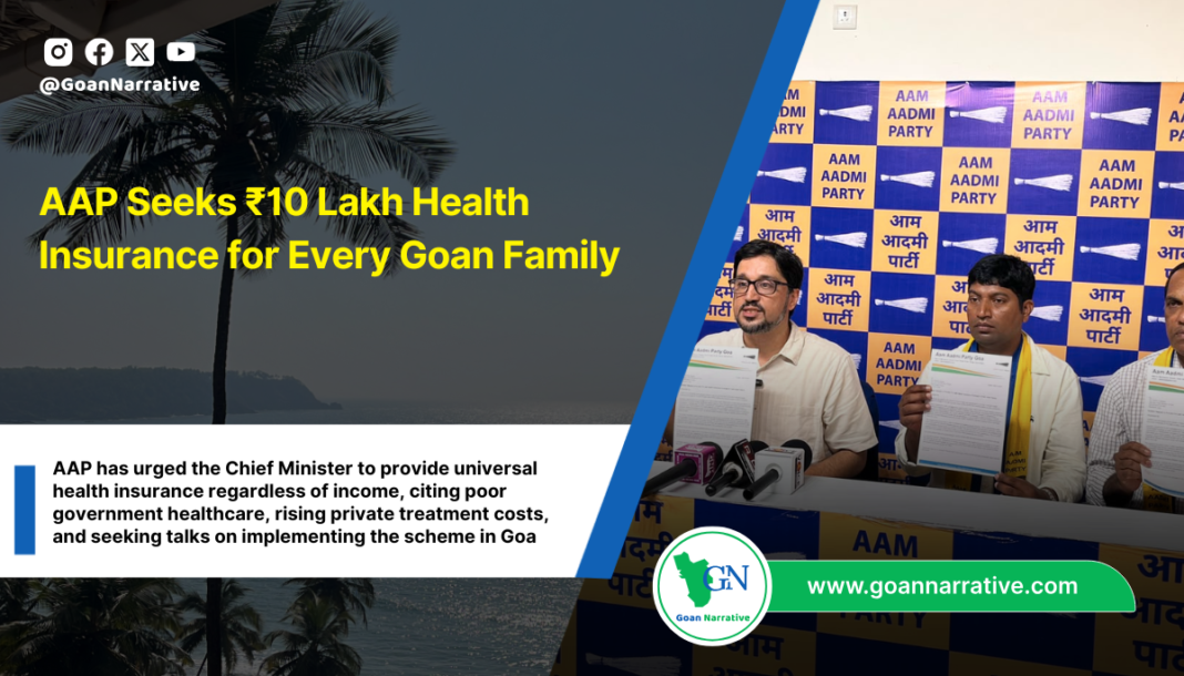 AAP Seeks ₹10 Lakh Health Insurance for Every Goan Family