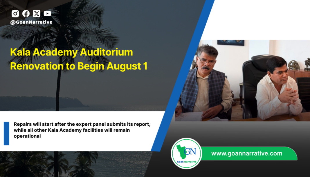 Kala Academy Auditorium Renovation to Begin August 1