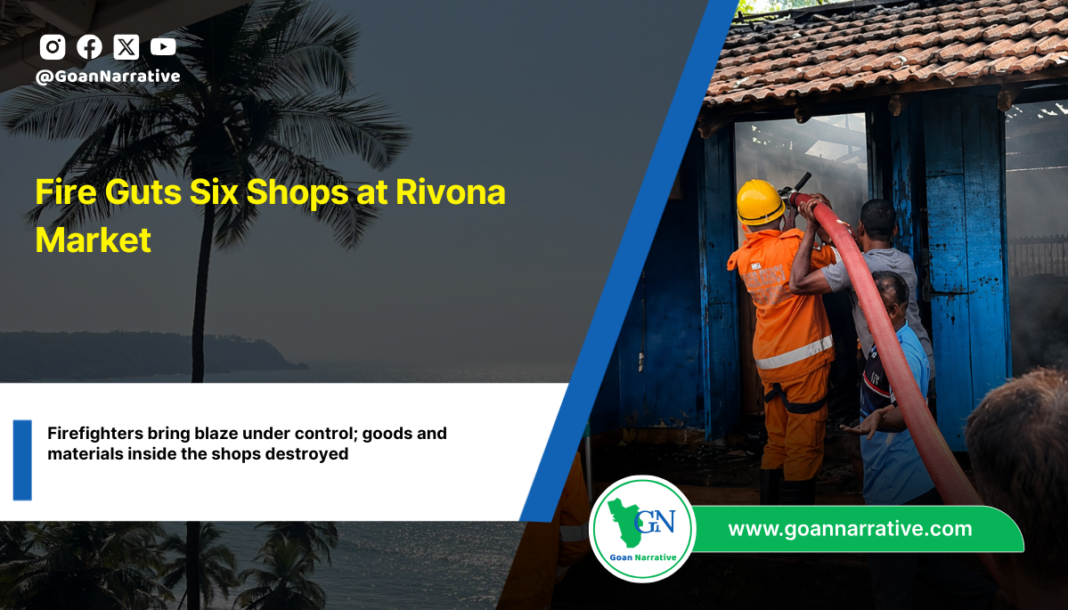 Fire Guts Six Shops at Rivona Market