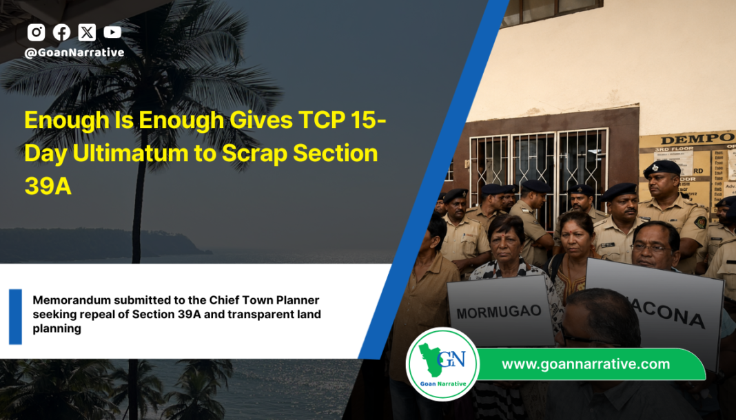 Memorandum submitted to the Chief Town Planner seeking repeal of Section 39A and transparent land planning