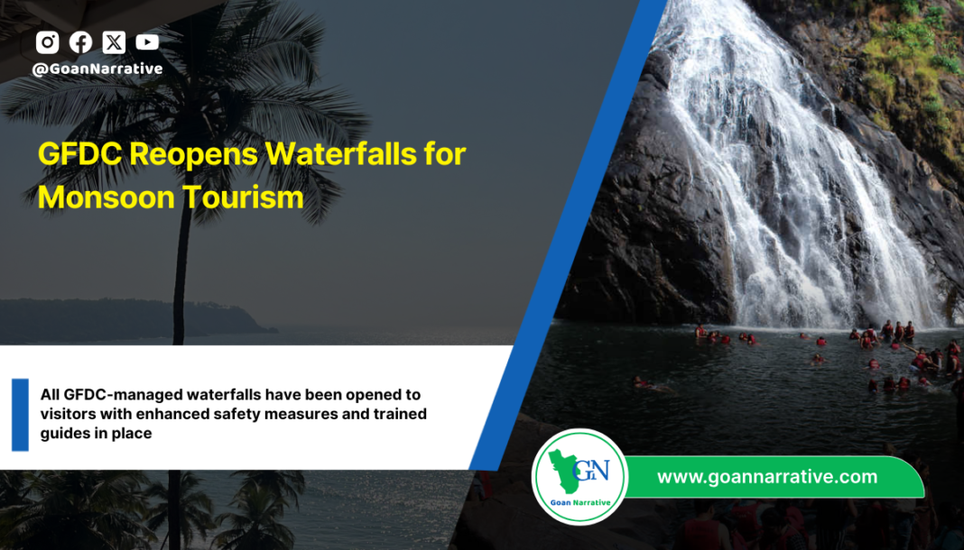 GFDC Reopens Waterfalls for Monsoon Tourism