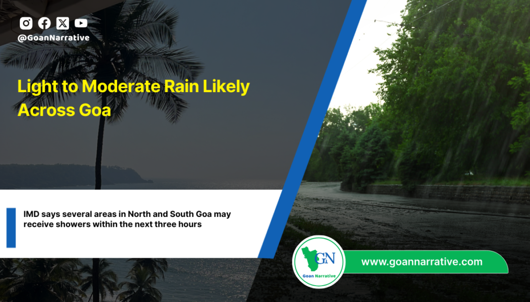 Light to Moderate Rain Likely Across Goa