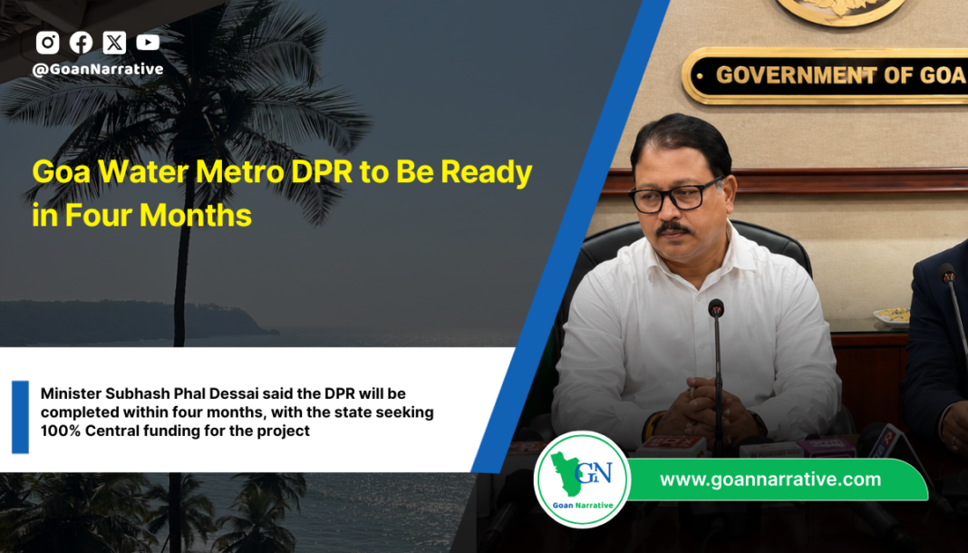 Goa Water Metro DPR to Be Ready in Four Months