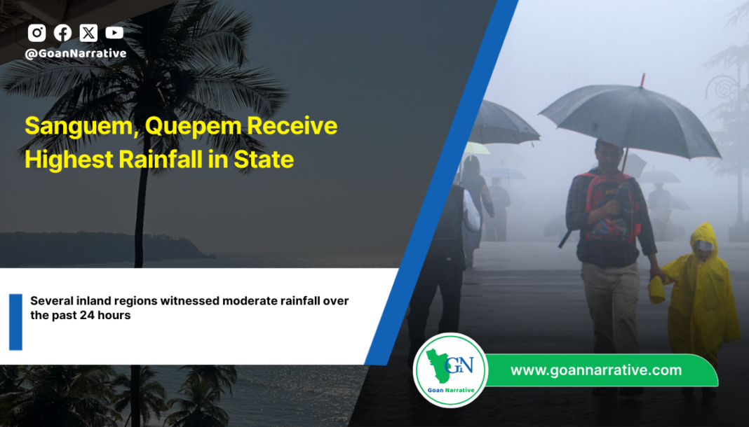 Sanguem, Quepem Receive Highest Rainfall in State