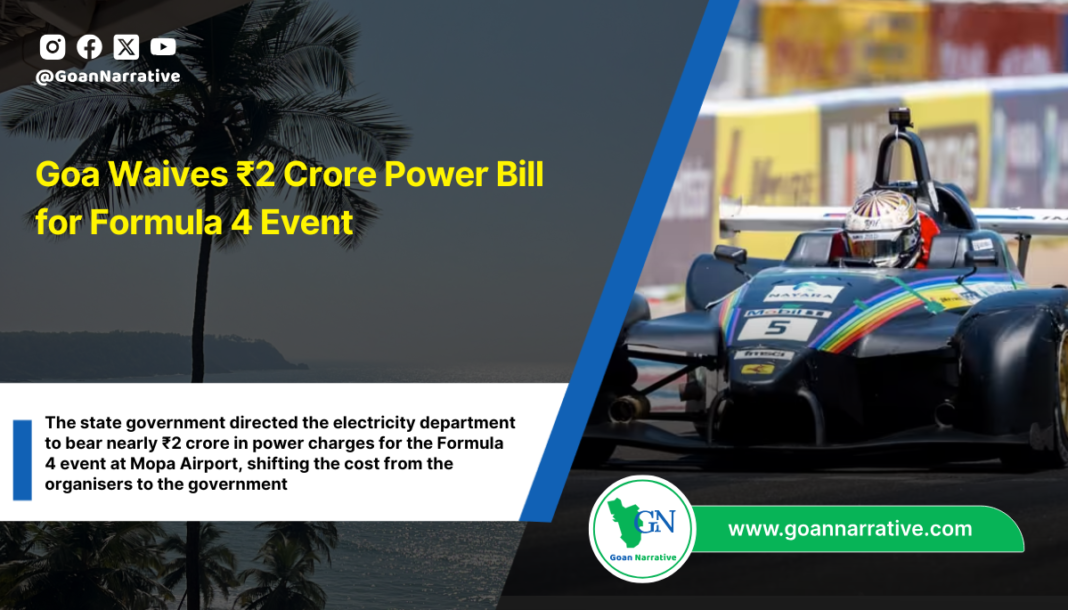 Goa Waives ₹2 Crore Power Bill for Formula 4 Event
