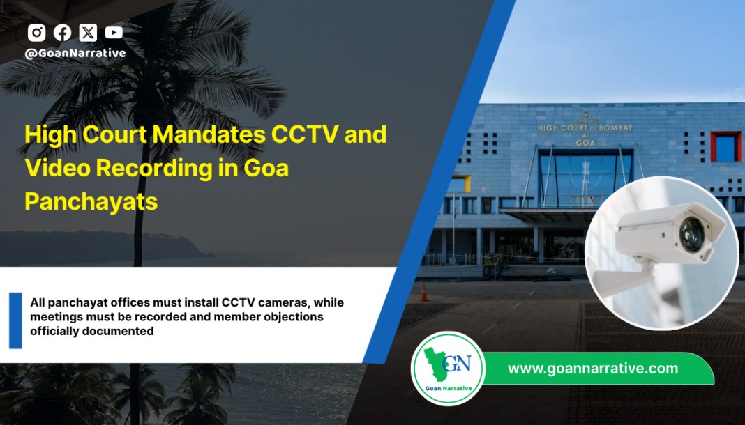 High Court Mandates CCTV and Video Recording in Goa Panchayats