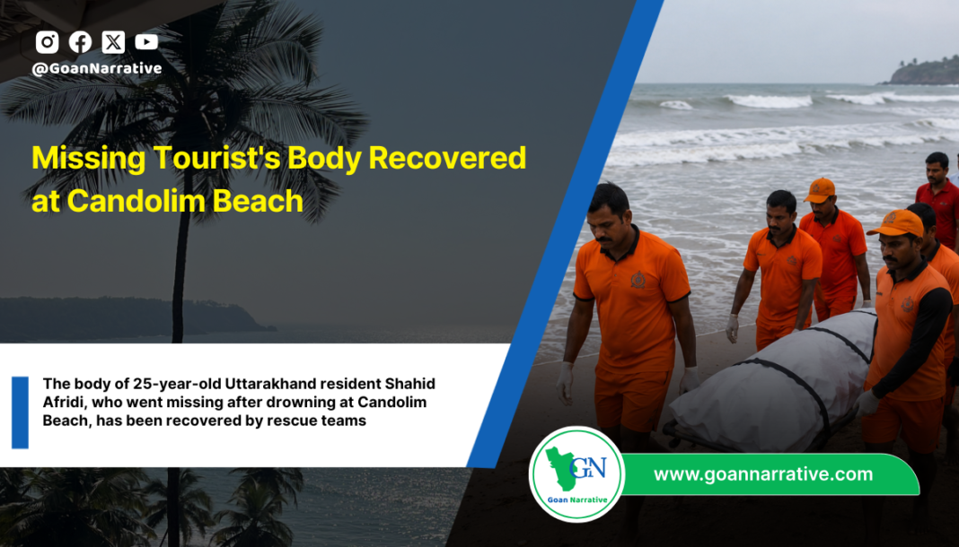 Missing Tourist's Body Recovered at Candolim Beach